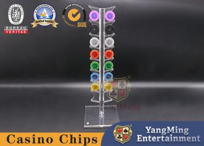 China Suporte redondo inteiramente transparente de Chip Roulette Table Casino Display do pôquer de 8 partes à venda