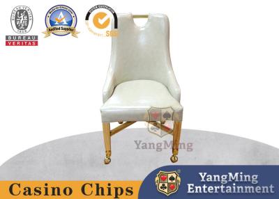 China Custom Made Solid Wood Simulation Leather Poker Table Chair for sale