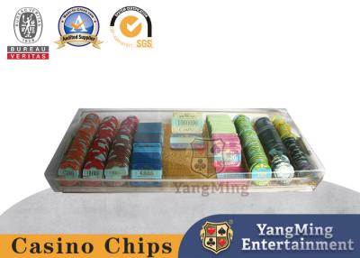 China Customized Baccarat Texas Gaming Table Acrylic Poker Chip Tray With Cover for sale