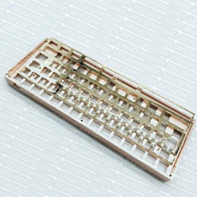 China Aluminum Customized CNC Milled Brass Mechanical Keyboard Components Precision CNC Keyboard Bottom for sale