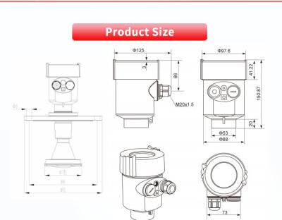 China Customized UBLG-80CY UNIVO 80G Millimeter Wave Radar Level Meter for Liquid Detection for sale