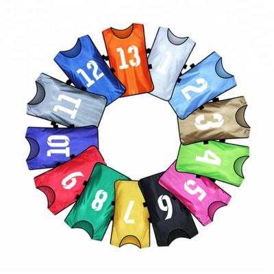 China Shirts & Tops Bulk Wholesale 13 Colors Printing Number Soccer Football Training Bibs for sale