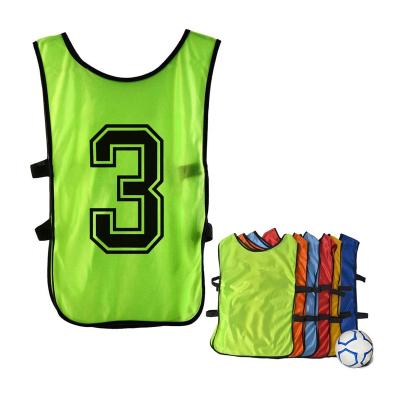 China Shirts & Voetbal Tops And Reversible Voetbal Training Vest Slabbetjes Soccer Wear Training Vests Football Bibs With Number for sale