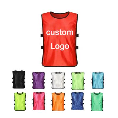 China Shirts & Tops High Quality Cheap Custom Reversible Soccer Wear Training Vests Football Bibs With Number for sale