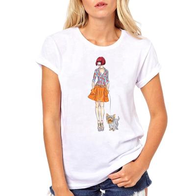 China Viable Cheap Logo Printed Fashion Cotton Womens Promotional T Shirt for sale