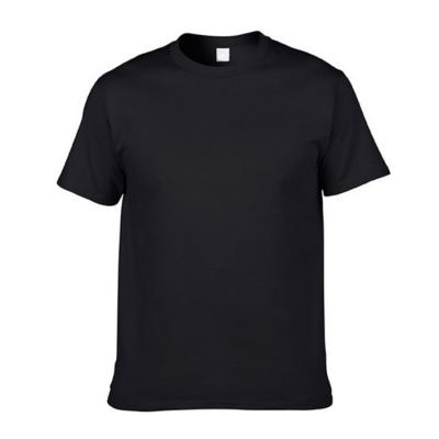 China Breathable Custom High Quality Screen Printing Black Round Neck T Shirt For Man for sale