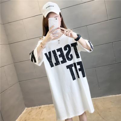 China Women Short Graphic Tees Anti-Wrinkle Big Sleeve Waist T-Shirt For Woman Plus Size Women's T-shirts for sale