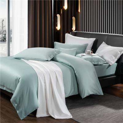 China Single long-staple Nondisposable Button Style Cotton Velvet 60 Count Cotton Sheet Bed Set, Four-Piece Cotton Sheet Set for sale