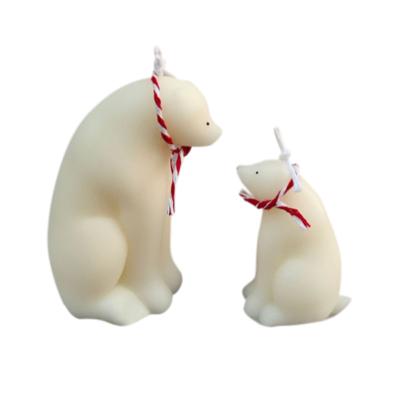 China Lovely White Birthdays Polar Bear Shaped Decorative Scent Aromatherapy Scented Candles for sale