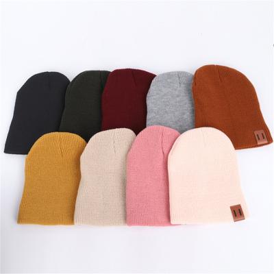 China COMMON cheap custom cotton beaine winter hats kids baby knitted hat for adults for sale