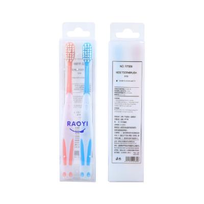 China Home Eco-Friendly Pack Rabbit Natural PET Bristle Child Toothbrush for sale