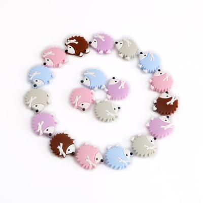 China 100% Non-Toxic Wholesale Food Grade BPA Free Food Grade Jewelry Fox Silicone Hedgehog Animal Beads for sale