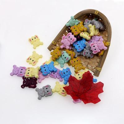 China 100% Food Grade Non-Toxic Customized Baby Animal Toys Silicone Food Grade Shape Bead Chew Elephant Beads for sale