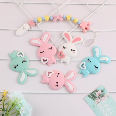 China 100% Non-Toxic Safes And Durable Wholesale DIY Accessories Silicone Rabbit Food Grade Teeth Toy Silicone Teeth for sale