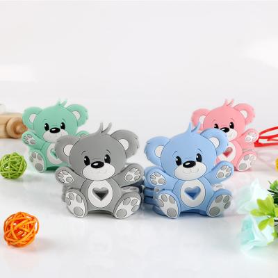 China Non-Toxic 100% Food Grade Silicone Baby Teether Teething Toys Support Chew Necklace Food Grade Silicone Pendants for sale