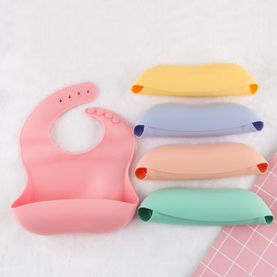 China High Quality Silicone Baby Kovict BPA Free Waterproof Bib With Food Catcher Baby Silicone Bib Wholesale Feeding Supplies for sale