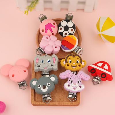 China Wholesale Soft Baby Pacifier Kovict Holder Cover Silicone Dummy Clip With Color Packing Custom Baby Pacifier Clip for sale