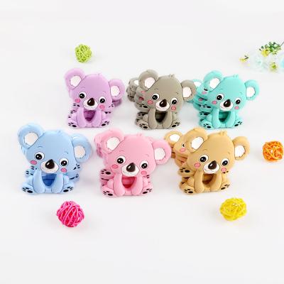 China 100% Food Grade 2019 BPA Free Custom Silicone Koala Baby Rattle Non-Toxic Dummy Teether for sale