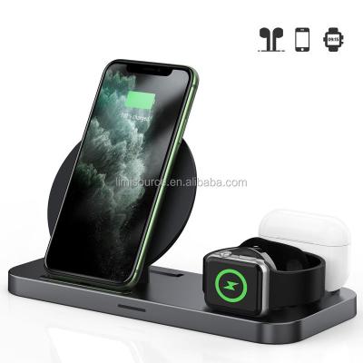 China New Hot Cell Phone Custom Watch Qi Free Charging Pad 3 in 1 Foldable Wireless Charger for Apple Airpod 5/4/3/2/1 for sale