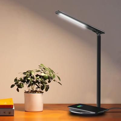 China Wholesale Silicone Qi Standard Timing Adjustable Table Lamp With Pad 10w Wireless Charging Foldable for sale