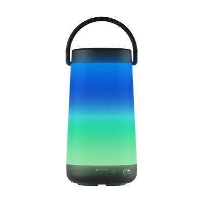 China 2021 Handheld Portable Outdoor Speaker RGB Colorful Portable Wireless Lightning Camping Light RGB LED for sale