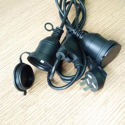 China 2Pin 12V 24V Industrial Power Automotive Extension Cord 90 Degree Car Rifrigerator Cable for sale