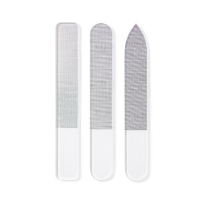 China Fashionable Custom Logo Crystal Clear Nail Shiner Polisher Nano Glass Nail Files for sale