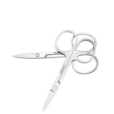 China Durable Universal Small Curved Scissors for Nose Beard Mustache Facial Hair Scissors for sale