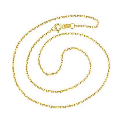 China Wholesale FASHIONABLE 18K Solid Gold 0.8-1.0mm Width 18inches Cross Chain Link Chain Necklace From Firstmadam for sale