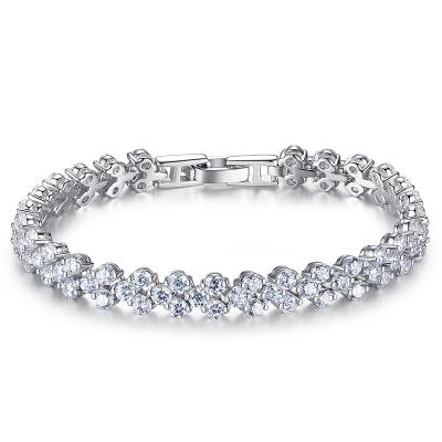 China Firstmadam S925 Sterling Silver Bracelet High Quality Religious Brilliant Tennis Bracelet Women for sale