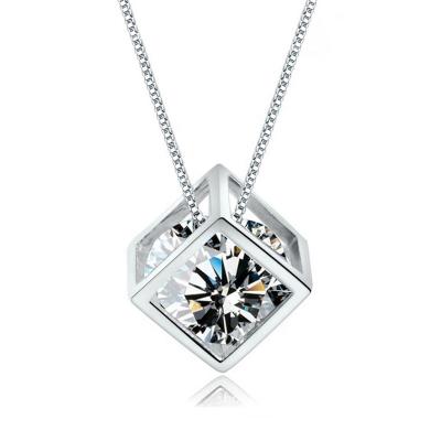 China Women's Jewelry Religious Luxury Zircon Sterling Silver Pendant Necklace S925 for sale