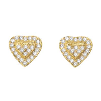 China Classic Heart Shape Earrings From Firstmadam S295 Sterling Silver Earrings Moissanite Earrings for sale