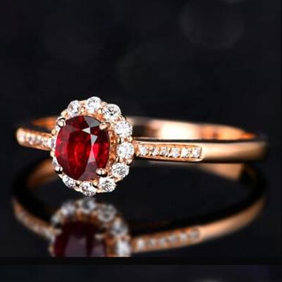 China Firstmadam CLASSIC Solid Gold 18K Custom Pure Gemstone Rings Tasty Rings For Women Girls for sale