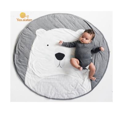 China Large Toy Wholesale Natural Carpet Kids Cotton Round Safety Baby Educational Game Mats Kids Non-Toxic for sale