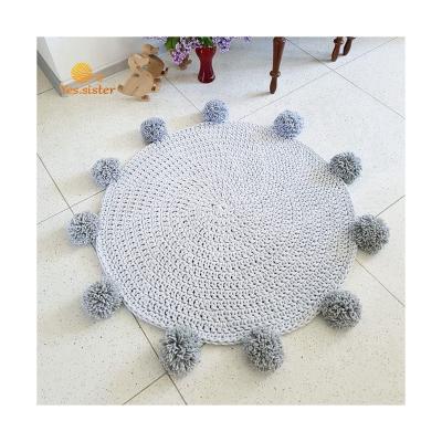 China Portable Toy Crochet Cotton Playmat Tummy Time Nordic Plush Educational Soft Baby Mat Nordic Play Mat for sale