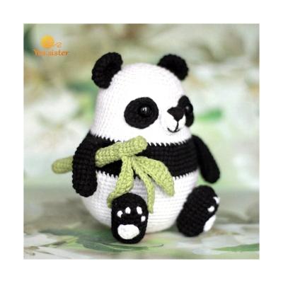 China Cute Plush Mini Soft Animal Amigurumi Handmade Doll Eco Crochet Panda Bear Stuffed Toy for sale