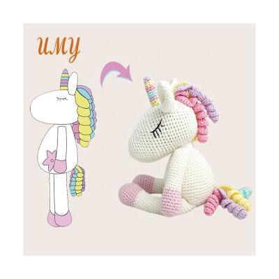 China Handmade Baby Toy Amigurumi Stuffed Animals Soft Plush OEM ODM Custom Crochet Made Dolls for sale