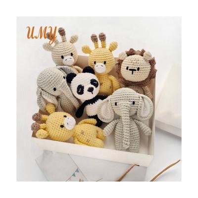 China Plush Amigurumi Panda Animales Tejidos Crochet Lion Handmade Toy Stuffed Animals soft for sale