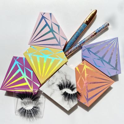 China Wholesale 3D 6D 8D 25mm Faux Material Mink Lashes Lash Products Vendor Tapered Lashes With Custom Eyelash Box for sale