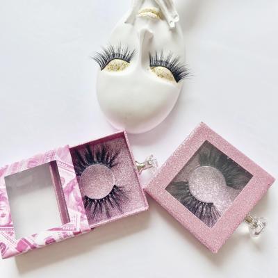 China Private Label Eyelash Box 3D Material Silk Lashes Samples Custom Bling Lashes Box Seller 25mm False Eyelashes for sale