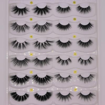 China RTS False 3D Eyelashes Mink Eyelash Wholesale Private Label Material Fast Shipping 3D Mink Eyelashes Seller 25mm Hand Made Eyelashes for sale