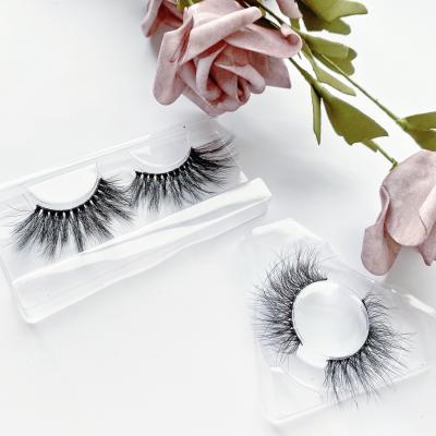 China 2021 New Design 25mm False 5D Lashes Mink Silk False Eyelashes Glue Material Eyelash Lashes Custom Wick for sale