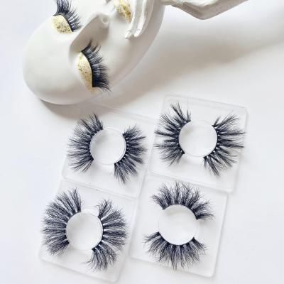 China 2021 New Design 25mm 3D 5D Material Fake Lashes Individual Copy Logo Vendor Customized Boxes for sale