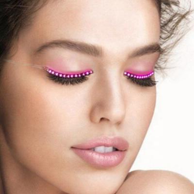 China Sensitive Creative Glitter Strip Handmade Eyelashes Full Eye Lash Extension Lamp Night Club Party Christmas Halloween Decor Led Lash Light for sale