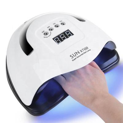 China Sun x7 Professional Max UV Lamp 180w 57 LED Gel Nail Polish Dryer Salon Manicure Nail Tool Lightweight Smart Dual Sensor Quick Dry for sale