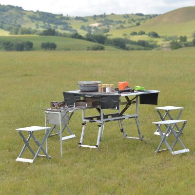 China BULIN C650 easy rvs outdoor camping mobile kitchen table box foldable cookware set for sale