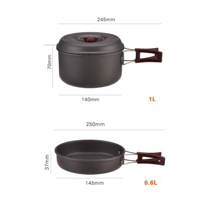 China Bulin BL200-C3 foldable camping cookware kitchen set camping cookware set 304 5 pieces stainless steel for sale