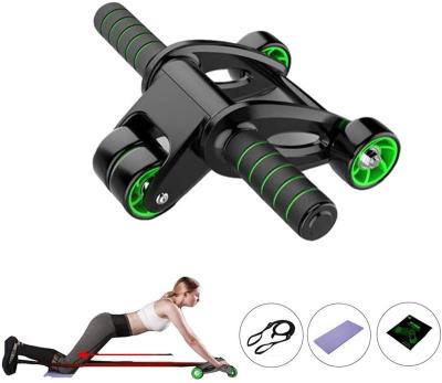 China ABS universal roller abdominal exercising slider with wheel racing with resistance bands, knee pad, storage bag cheap price for sale