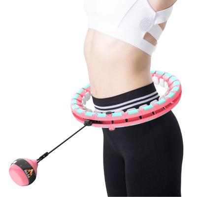 China Fitness Equipment Application Hot Sale 24 Detachable Knots Assembly Fitness Hoola Hoops Weighted Smart Cheap Hula Hoops for Exercise for sale