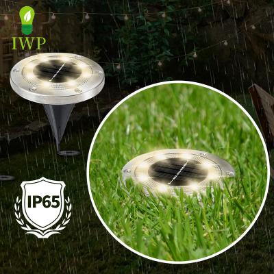 China Garden RGB IP55 Outdoor Lawn Pathway Inground LED Waterproof Solar Garden Lights for sale